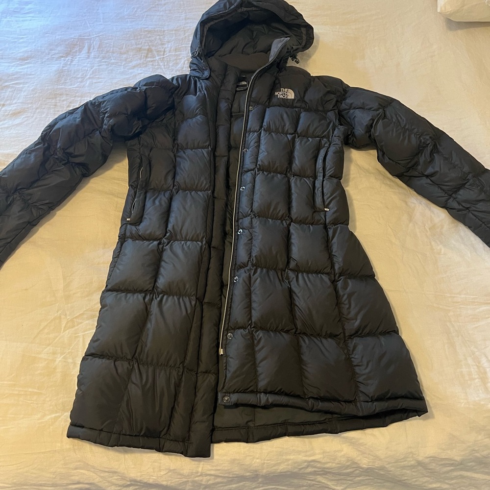The North Face Women's Long Black Puffer Jacket XL